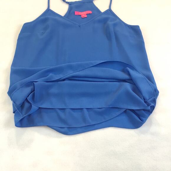 Lilly Pulitzer Blue Top Straps V-Neck Swing Size Medium - Picture 6 of 7